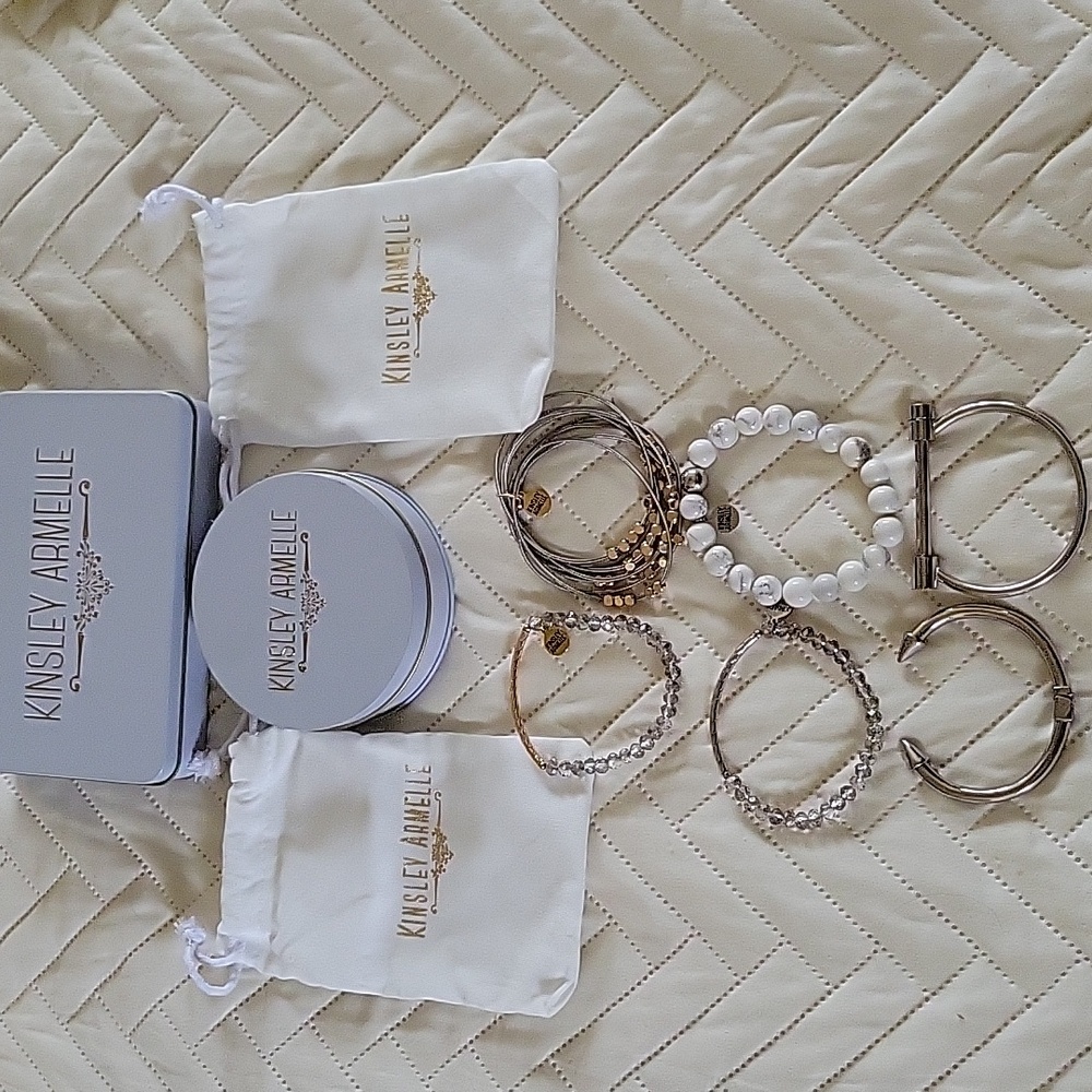 Kinsley Armelle Gold and Silver Bracelets Modern Minimalist